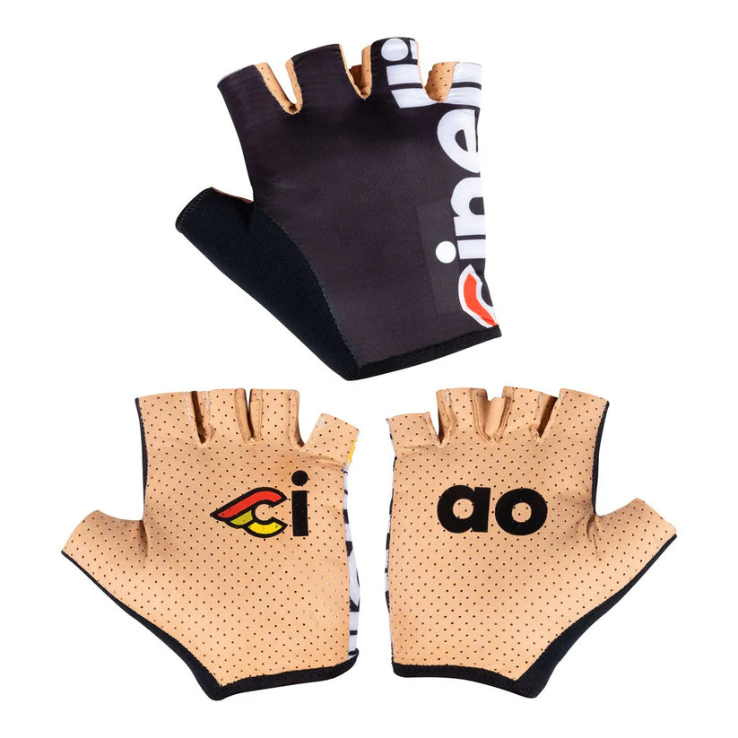 SUPERCORSA SHORT FINGER GLOVES BLACK LOGO